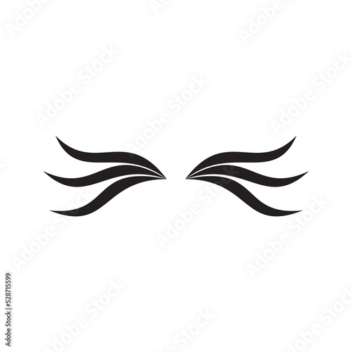 Wing shape for symbol  logo and design element