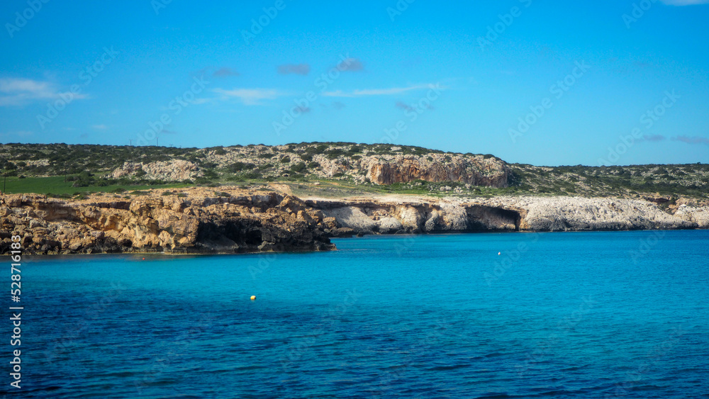 cliff coast in Cyprus seaside