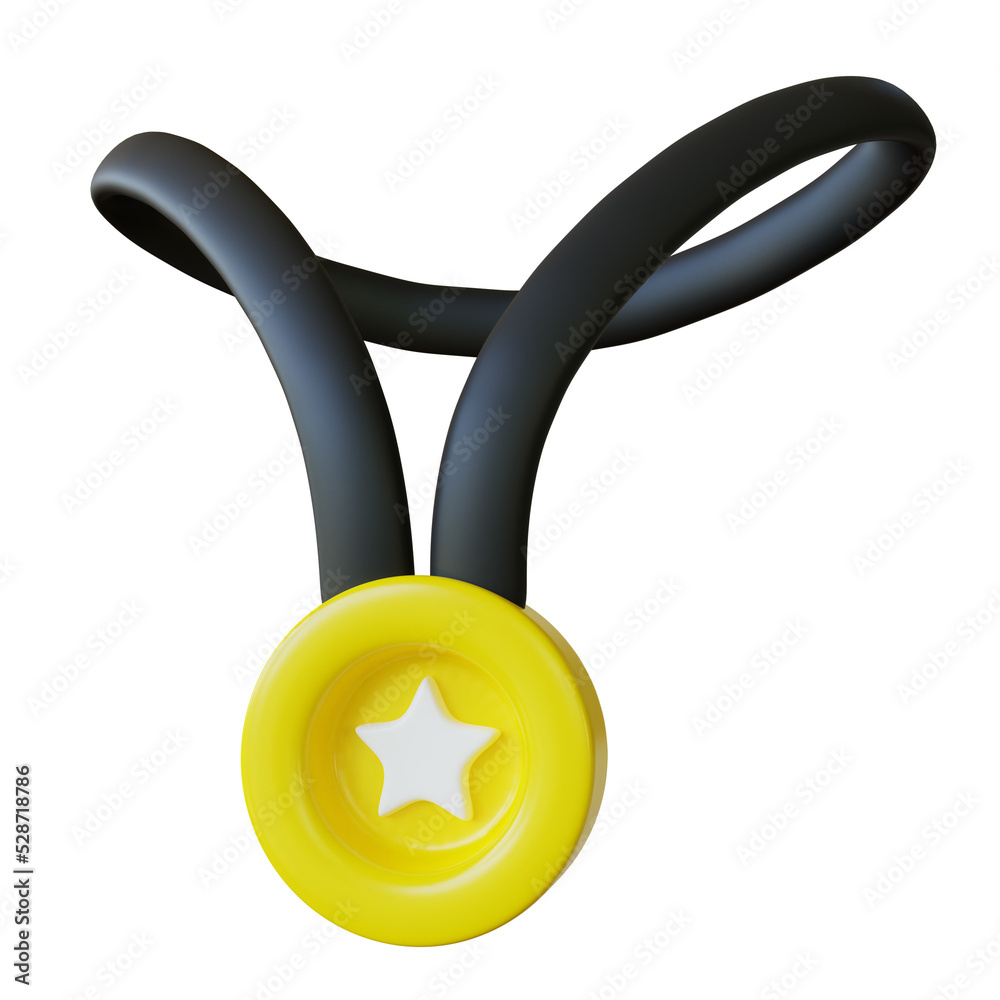 Stylized 3D Gold Medal Championship Stylized 3D Gold Medal Championship