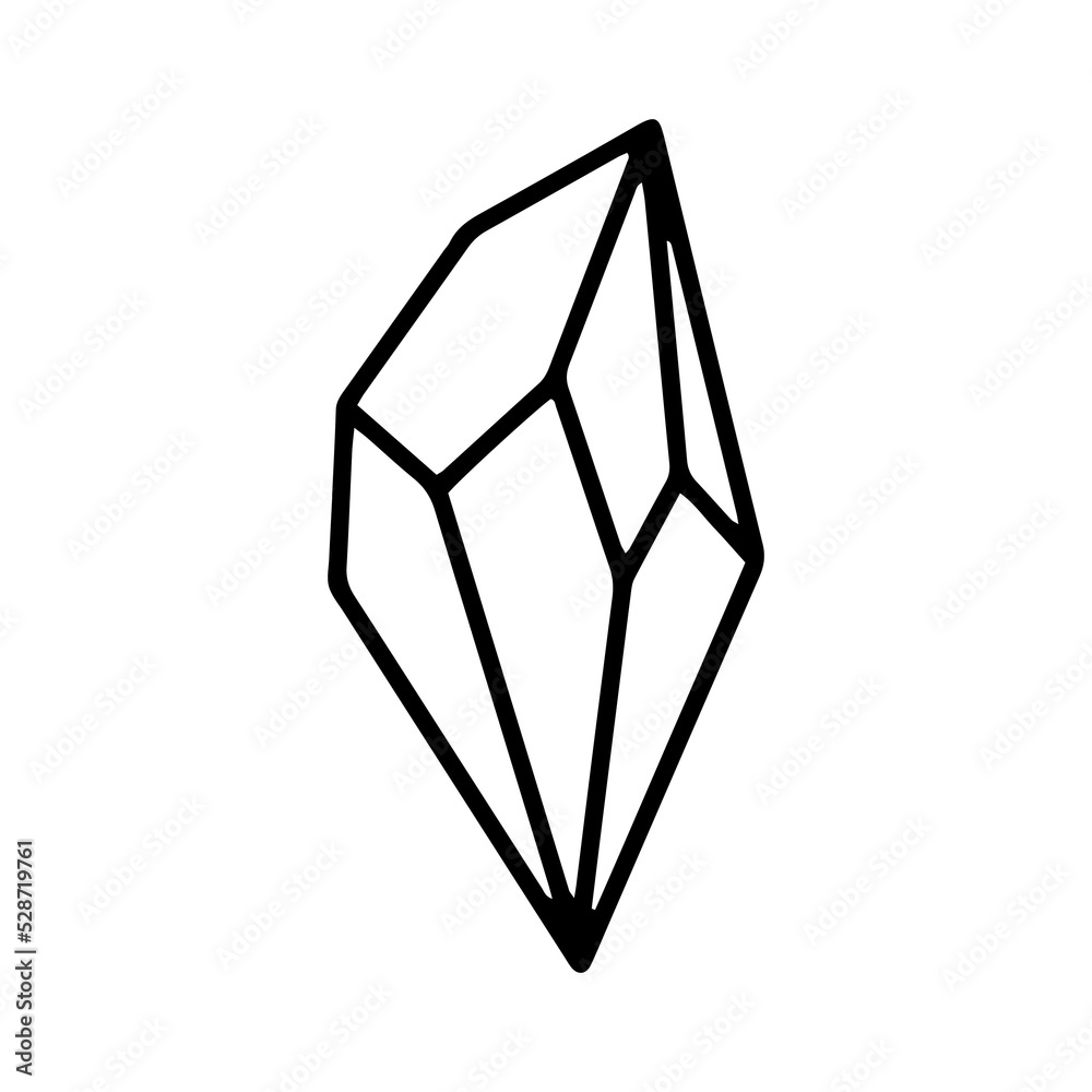 Diamond line art illustration design