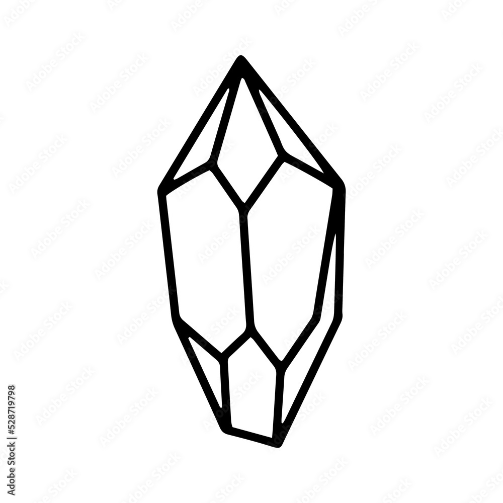 Diamond line art illustration design Diamond line art illustration design