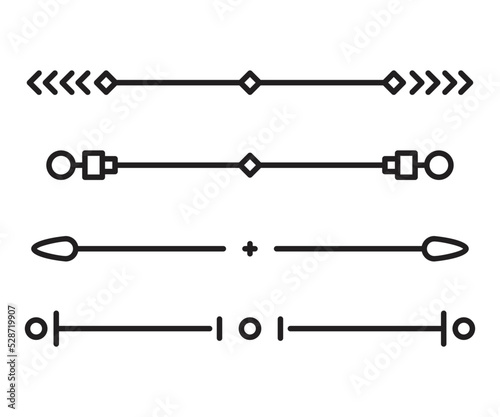 text dividers and separators set line illustration