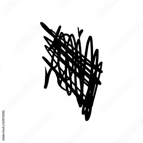 Abstract scribble line in hand drawn illustration design