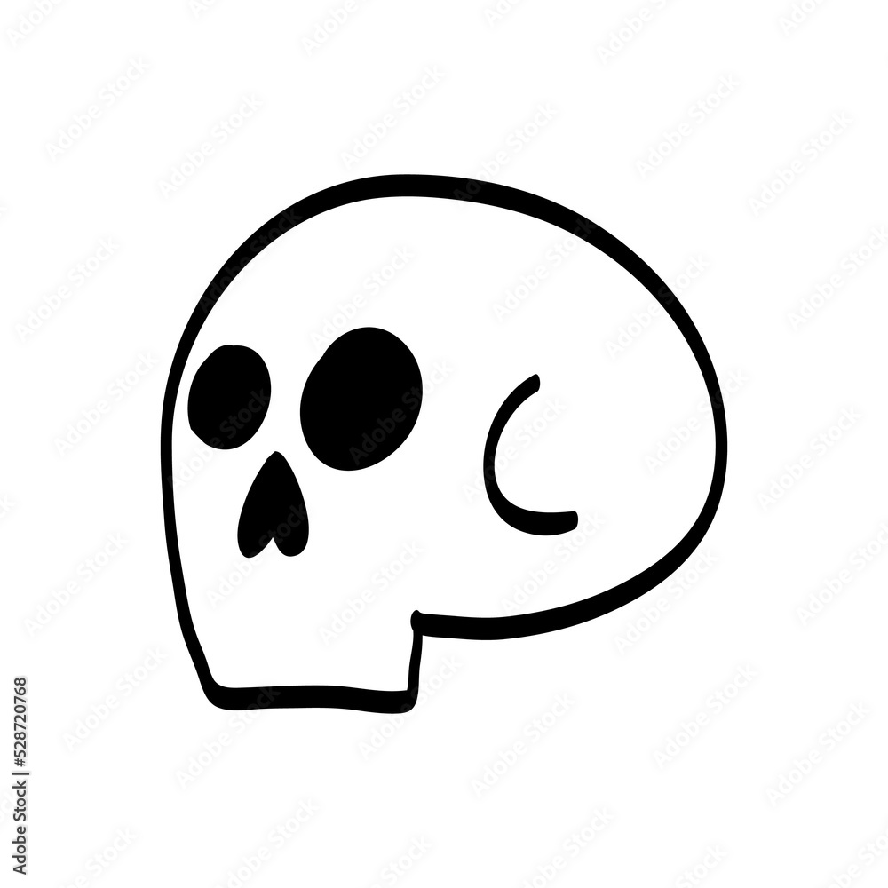 Simple and cute skull illustration design Simple and cute skull illustration design