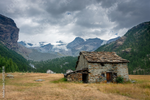 Old farm house in the Ayes Valley, Aosta Valley, Italy