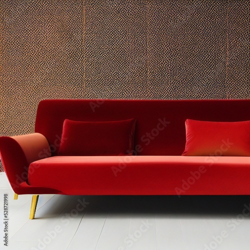 Velvet Sofa in a Modern Chic Living Room