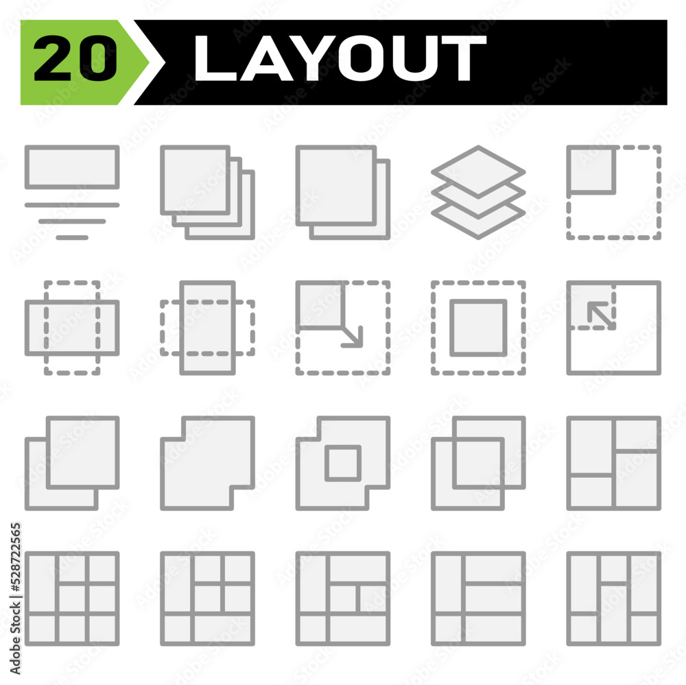 Layout icon set include layout, grid, dashboard, interface, user interface, align, template, design, flayer, graphic, cover, poster, vector, banner, creative, concept, brochure, abstract, modern, bus Layout icon set include layout, grid, dashboard, interface, user interface, align, template, design, flayer, graphic, cover, poster, vector, banner, creative, concept, brochure, abstract, modern, bus
