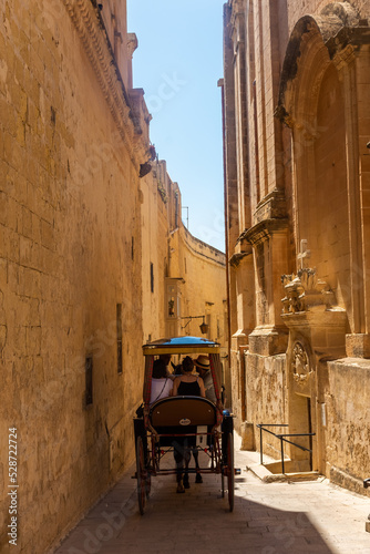 Fototapeta Naklejka Na Ścianę i Meble -  Mdina, Malta, 21 May 2022:  Ancient street of the old historic center