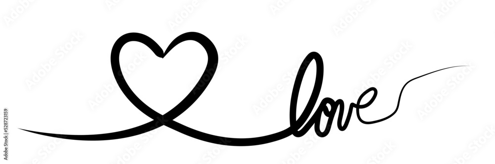 Valentines background with pink love heart one line drawing. Vector illustration. Valentines background with pink love heart one line drawing. Vector illustration.