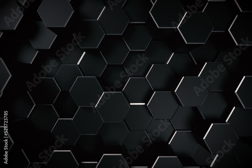 3D rendered honeycomb background illustration abstract © stocker