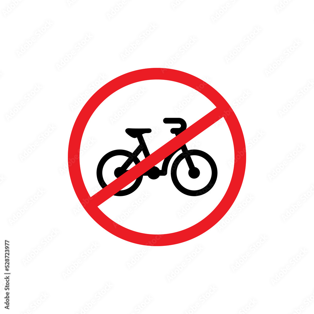 no bicycle sign template vector, no cycling symbol no bicycle sign template vector, no cycling symbol