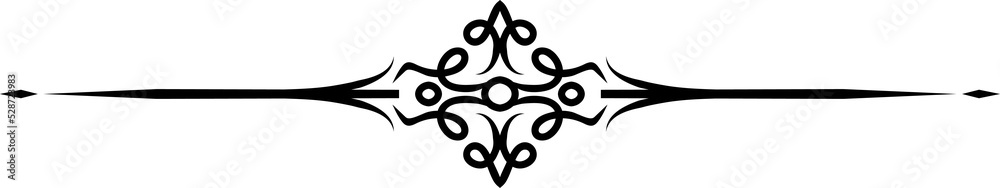 Fototapeta premium Frame element and text divider monochrome vector