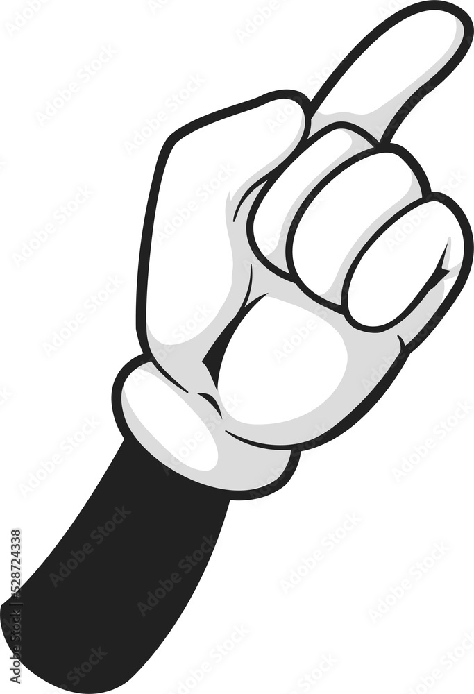 Fototapeta premium Pointing index finger hand gesture calling someone