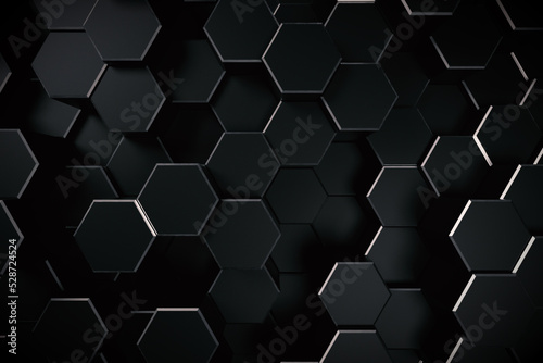 3D rendered honeycomb background illustration abstract © stocker
