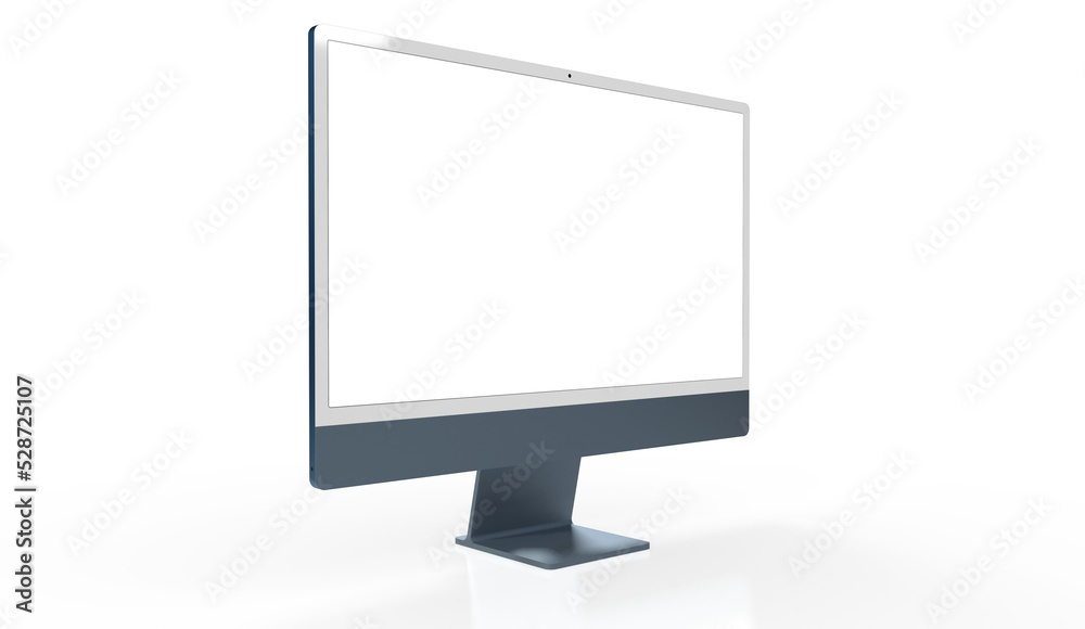 Mockup of modern desktop computer isolated Mockup of modern desktop computer isolated