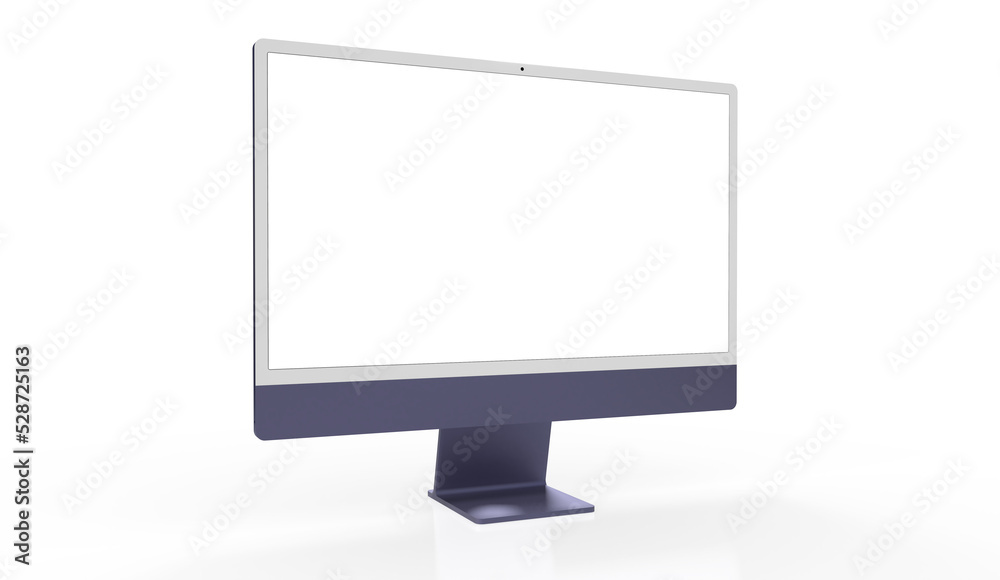 Mockup of modern desktop computer isolated Mockup of modern desktop computer isolated