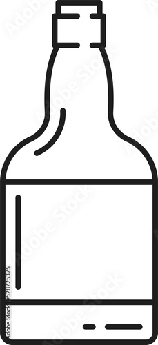 Porto wine bottle, spirit alcohol drink isolated
