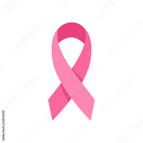 crossed pink ribbon symbol of world cancer day