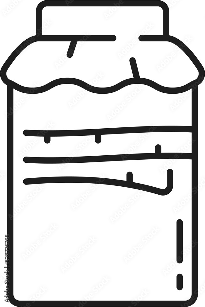 Supplement probiotic ad bottle package linear icon Supplement probiotic ad bottle package linear icon