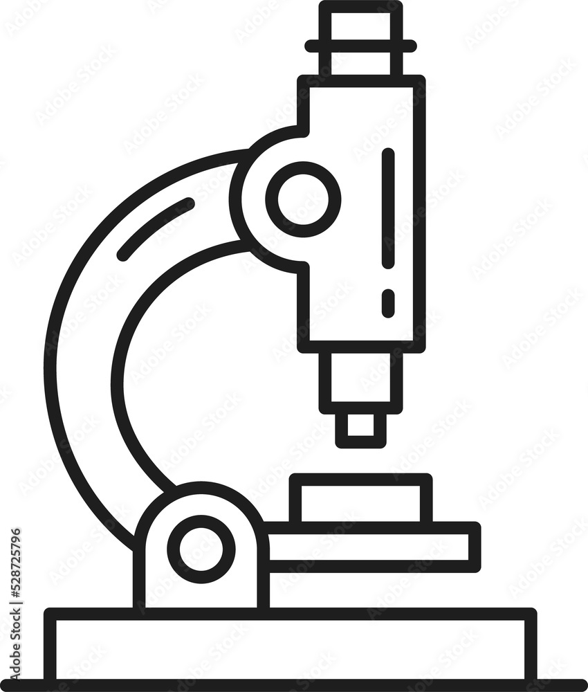 Fototapeta premium Bio microscope research equipment isolated icon