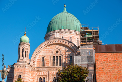 The Great Synagogue of Florence or Tempio Maggiore in Florence, in Italy.