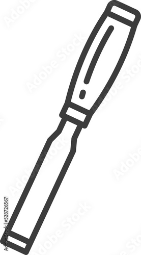 Obraz na płótnie Metalworking and woodworking tool isolated chisel