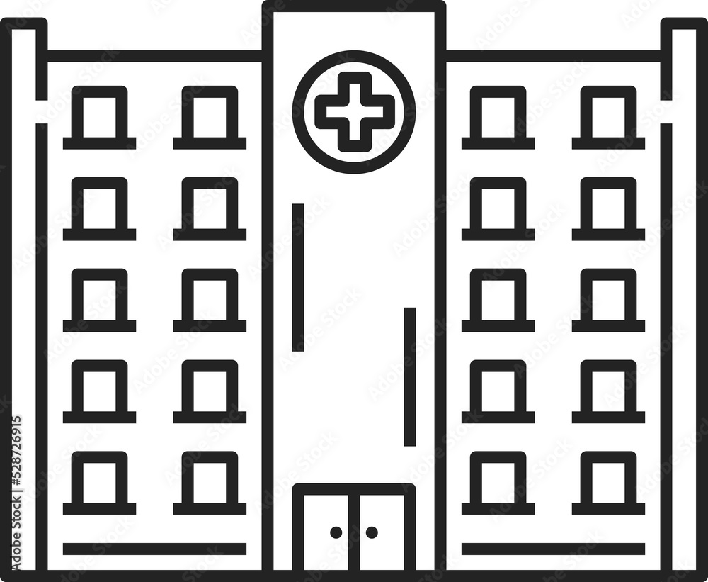 Emergency ambulance building isolated medic center Emergency ambulance building isolated medic center