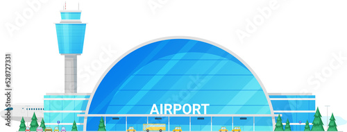Obraz na plátně Terminal, traffic control tower, airport building
