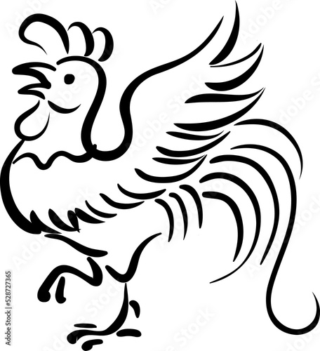 Rooster zodiac symbol of New Year horoscope animal