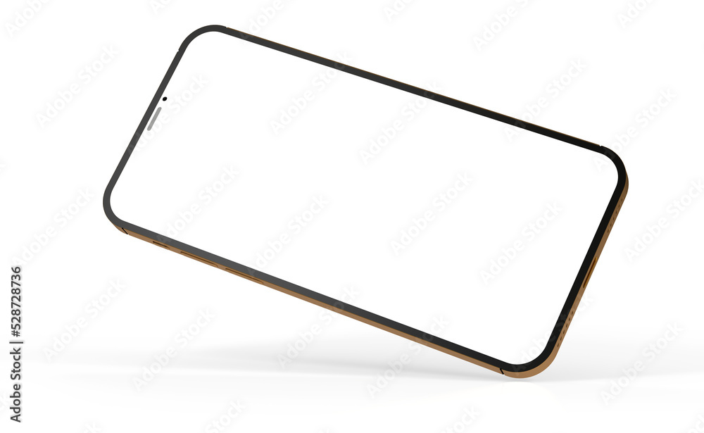smartphone With Blank Screen in 3d smartphone With Blank Screen in 3d