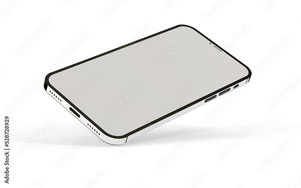 3d smartphone with blank screen isolated 3d smartphone with blank screen isolated