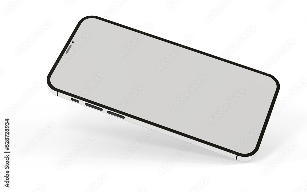 3d smartphone with blank screen isolated 3d smartphone with blank screen isolated