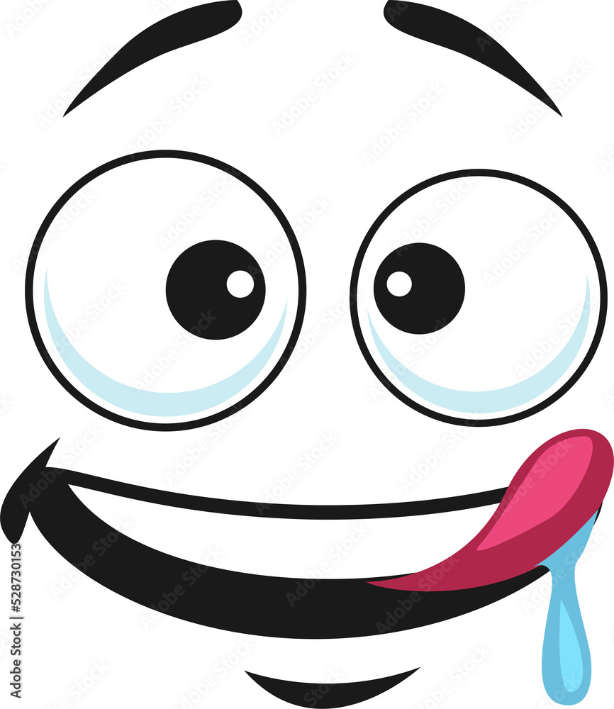 Cartoon face isolated vector icon, smiling emoji Cartoon face isolated vector icon, smiling emoji