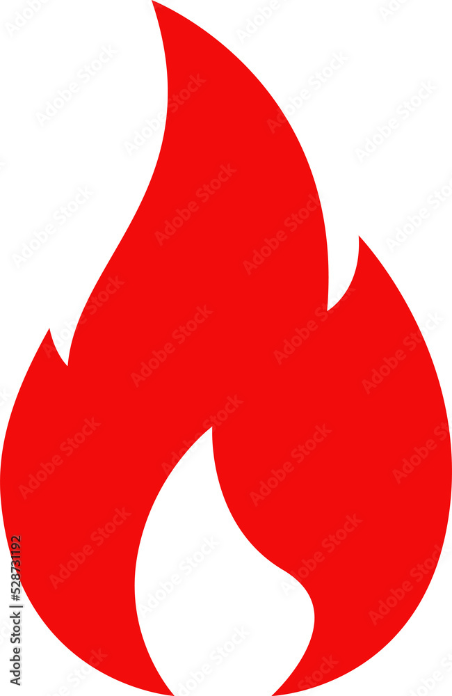 Fire isolated vector icon, red flame, burn bonfire Fire isolated vector icon, red flame, burn bonfire