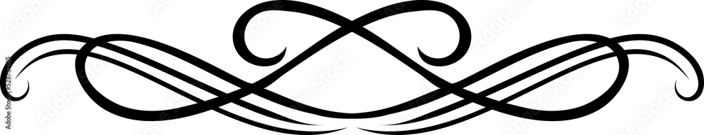 Text divider, isolated calligraphic line underline Text divider, isolated calligraphic line underline