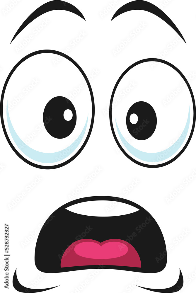 Emoji with shocked facial expression isolated icon Emoji with shocked facial expression isolated icon