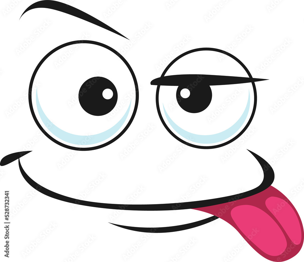 Teasing emoticon showing tongue, playful emoji Teasing emoticon showing tongue, playful emoji