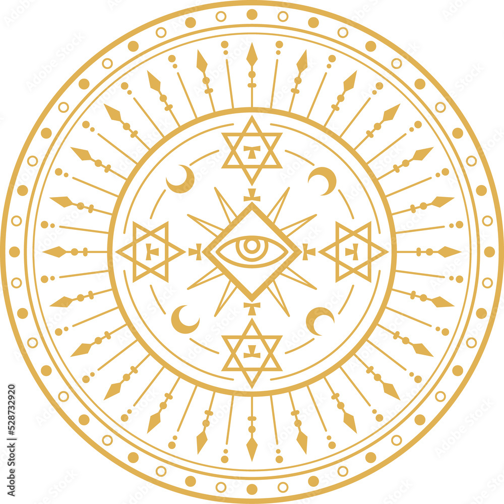 Esoteric occult vector symbol Eye of Providence