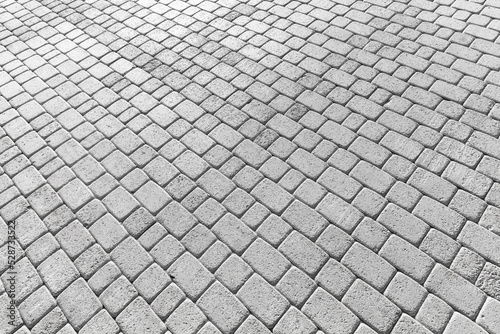 Light gray concrete cobble road background texture