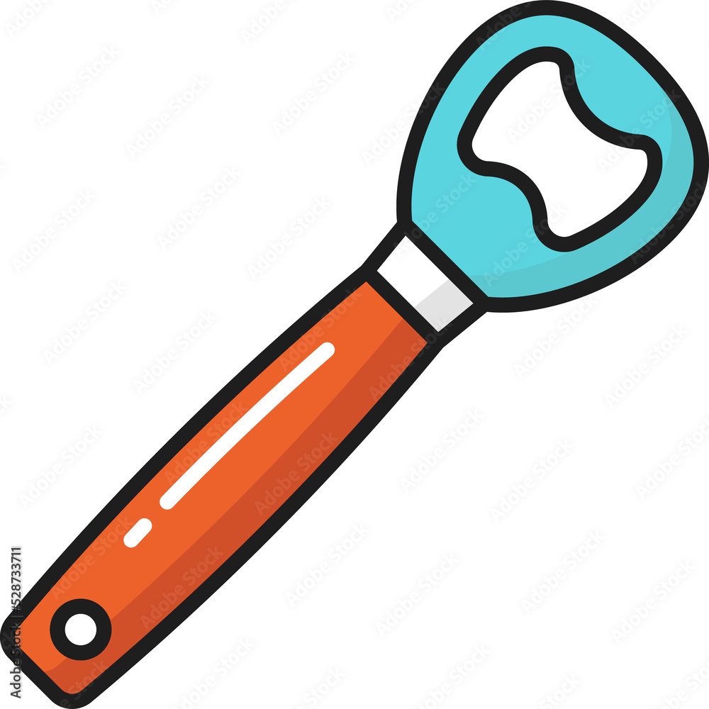 Bottle opener to open drinks isolated line icon Bottle opener to open drinks isolated line icon