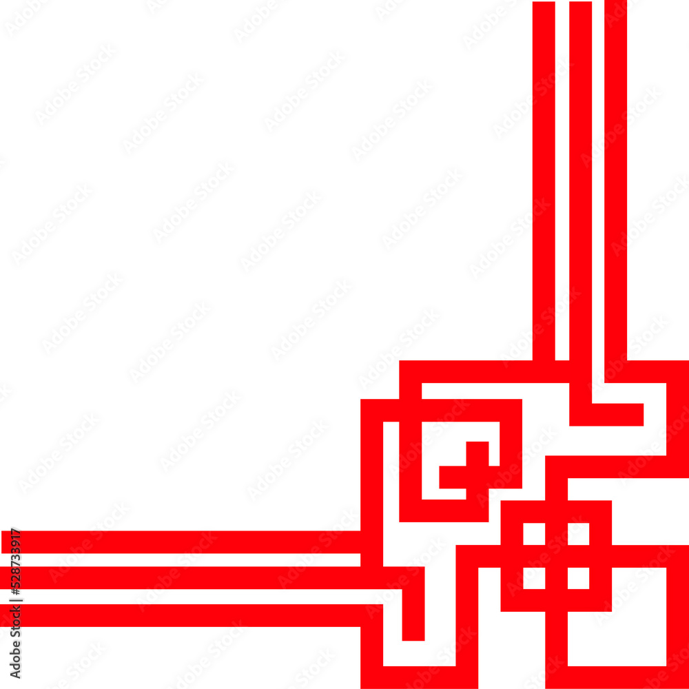Chinese red corner oriental decorative element Chinese red corner oriental decorative element