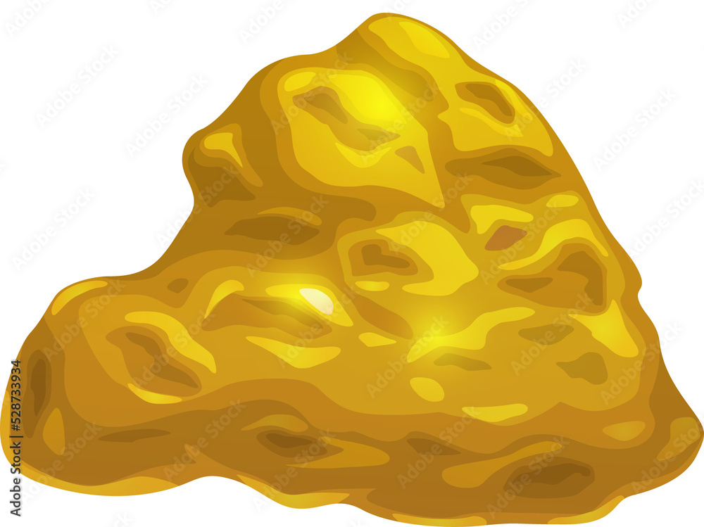 Yellow metal rock gold nugget treasure money sign Yellow metal rock gold nugget treasure money sign