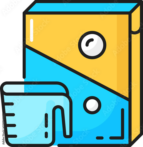 Принти на полотні Washing powder, paper box package measuring cup