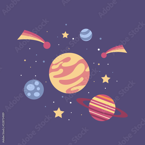 Planets. Vector illustration of the planets