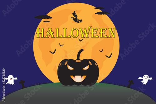 Halloween vector background, celebration, trick-or-treat party, halloween costume, jack-o-lantern, haunted house