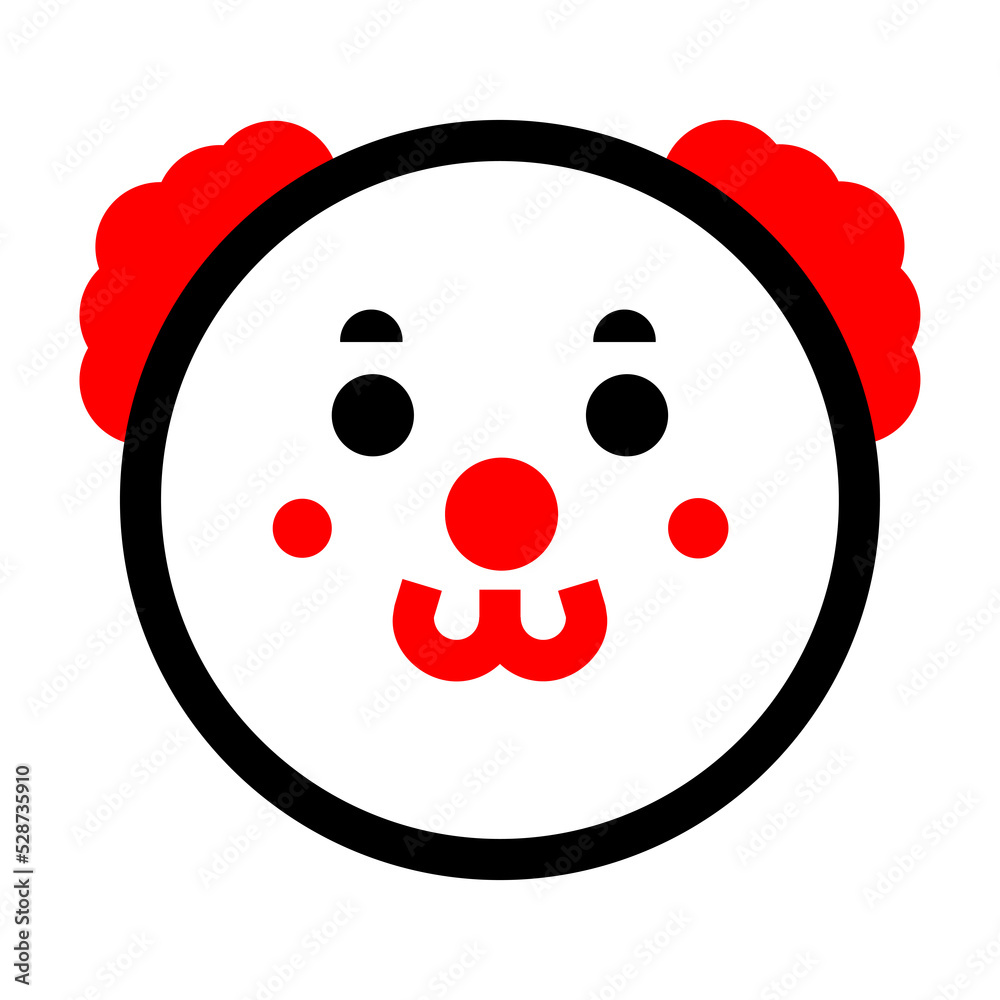 Obraz premium Clown Emoticon isolated