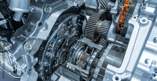 Φωτογραφία Metallic background of car automotive transmission gearbox