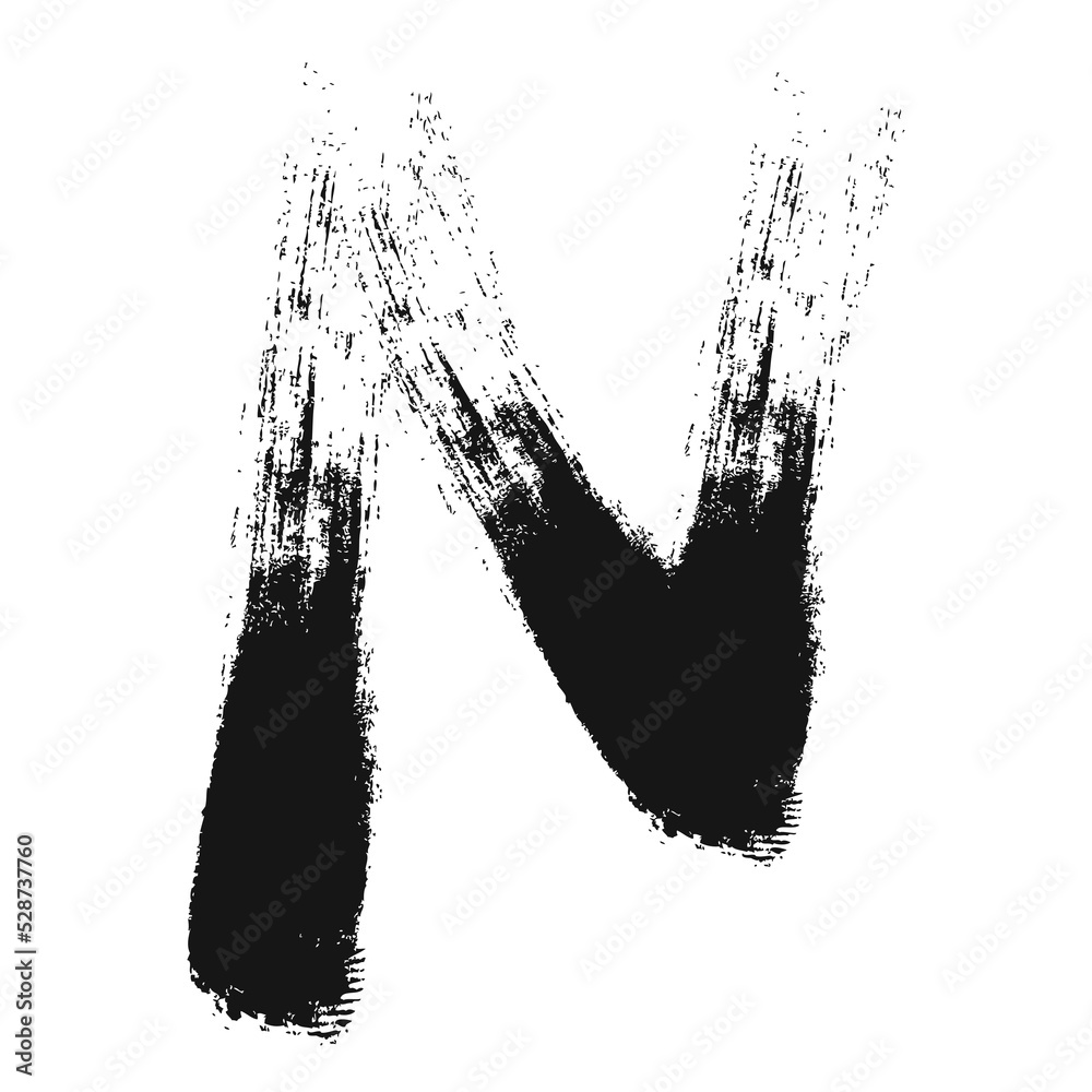 Letter N Custom Alphabet Brush Texture Letter N Custom Alphabet Brush Texture