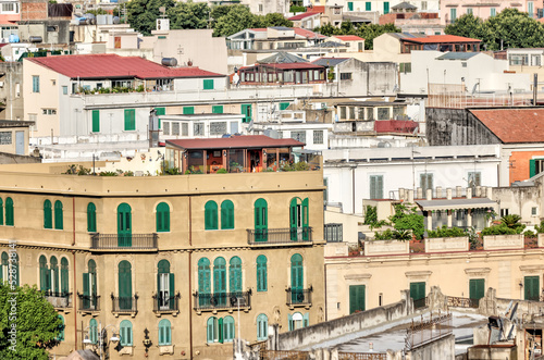 Cityscape of Messina, Sicily Italy seen from the water 