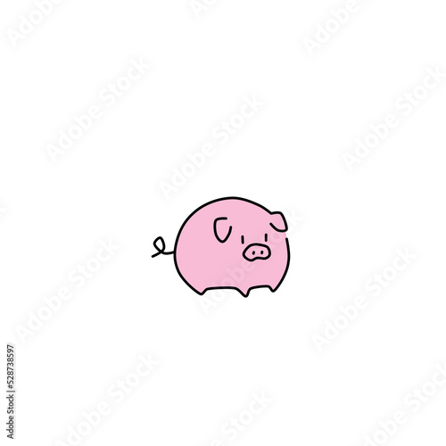 Illustration of very cute piggy